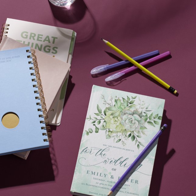 Convite Casamento Floral Verde Elegante Eucalyptus Bonito (Elegant Eucalyptus Pretty Green Floral Wedding Invitation)