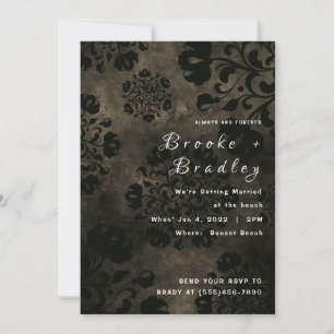 Convite Casamento Floral Verde Oliva