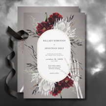 Casamento Floral Vermelho de Amor e Ossos