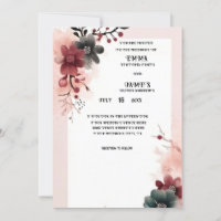 Casamento Floral Vermelho e Creme Elegante