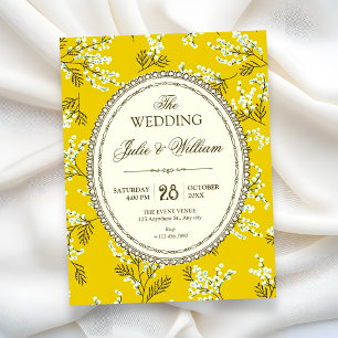 Convite Casamento floral vintage