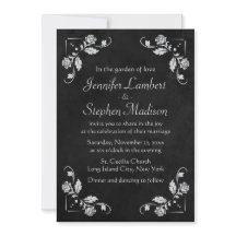 Casamento Floral Vintage Rosa Quadro Negro Cinza