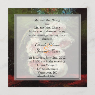 Convite Casamento floral vintage, Van Gogh