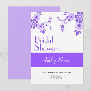 Convite Casamento floral violeta