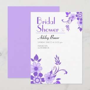 Convite Casamento floral violeta