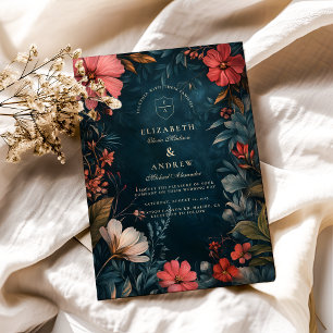 Convite Casamento Floral Vitoriano Moody