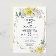 Casamento | Flores de Aquarelas Amarelas Sunny