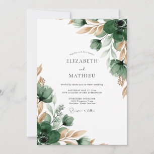 Convite Casamento Florescer Esmeralda Verdejante