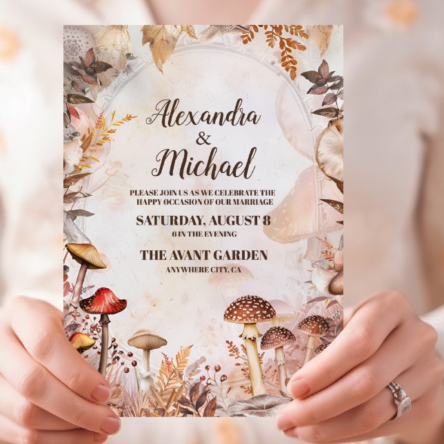 Convite Casamento Floresta Encantada Cogumelo (Criador carregado)