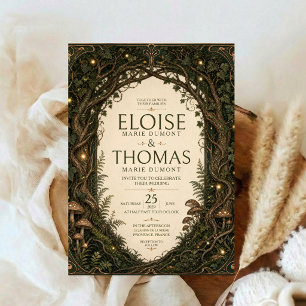 Convite Casamento Floresta Encantada Floresta de Fadas Mus