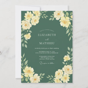 Convite Casamento Floresta Esplêndida Hunter Verde