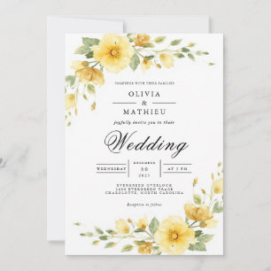 Convite Casamento Flourish do Arco do ouro Bloom
