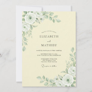 Convite Casamento Folha de Creme de Manteiga
