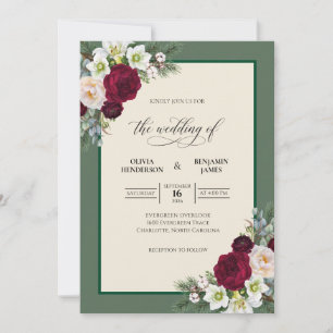 Convite Casamento Folha de Marfim Marrom