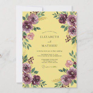 Convite Casamento Folhagem de Plumagem de Milho