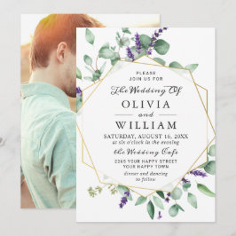 Convite Casamento FOLHAGEM Lavanda Eucalipto Moderno FOTO