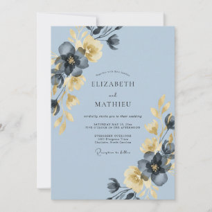 Convite Casamento Folhagem Mel Céu