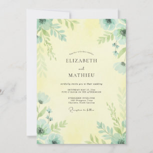 Convite Casamento Folhas Amarelas Manteiga