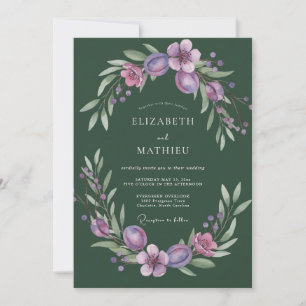 Convite Casamento Folhoso de Plum Moss
