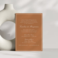 Casamento Formal Clássico Borda Script Terracota