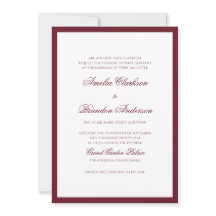 Casamento Formal Clássico com Borda Burgundy Profu