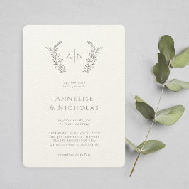 Convite Casamento formal clássico elegante