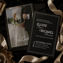 Casamento Formal com Foto Minimalista em Gravata P