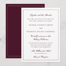 Convite Casamento Formal com Gravata Preta Tradicional de