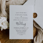 Convite Casamento Formal Da Caligrafia Minimalista Elegant<br><div class="desc">Cumprimente o seu evento de casamento rústico com este convite para casamento formal de caligrafia minimalista elegante.</div>