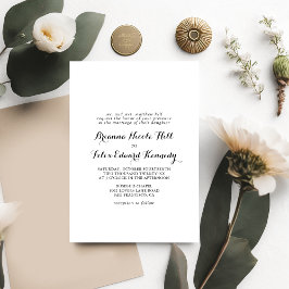 Convite Casamento Formal da Caligrafia Moderna