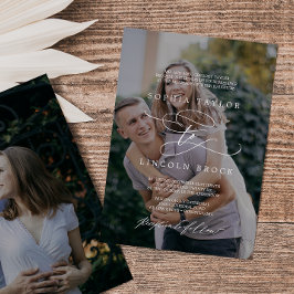 Convite Casamento Formal da Sobreposição de Fotografias Ro