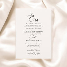 Casamento Formal de Beige Monogramas