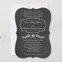 Convite Casamento Formal de Chalkboard Elegante