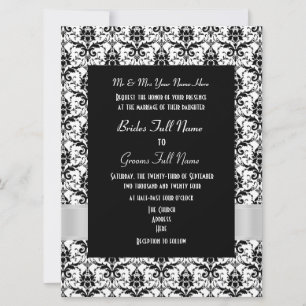 Convite Casamento formal de damas brancas e pretas