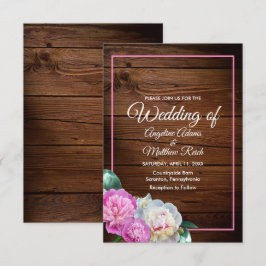 Convite Casamento Formal de Florestas Românticas