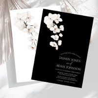 Casamento Formal de Orquídeas Negra e Branca