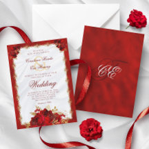 Casamento Formal dos Rosas do Monograma Dourado Ve