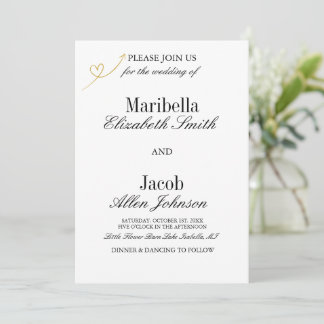 Convite Casamento Formal e Moderno com Branco Elegante