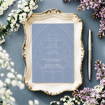 Casamento Formal Elegante Clássico Gótico Azul Cre