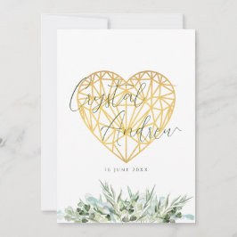 Convite Casamento Formal Elegante Eucalyptus Foliage