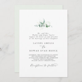 Convite Casamento Formal Elegante Greenery