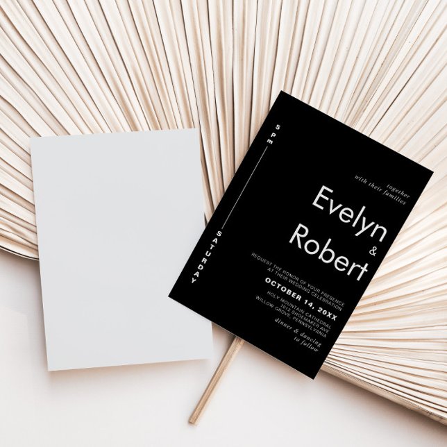 Convite Casamento Formal Elegante Minimalista (Criador carregado)
