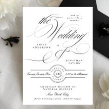 Casamento Formal Elegante Preto Caligrafia Gravata