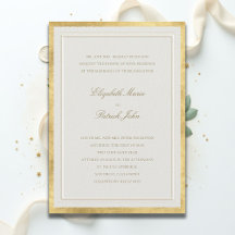 Casamento Formal Moderno Clássico Elegante Dourado