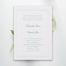 Convite Casamento Formal Moderno Clássico Elegante Pérola 