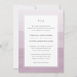 Convite Casamento Formal Roxo Moderno