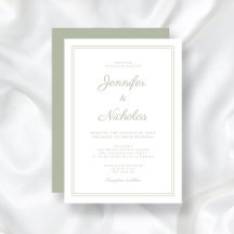 Casamento Formal Sage Green Script