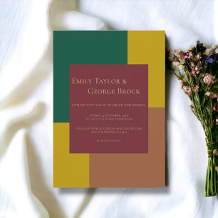 Convite Casamento Formal Simples E Colorido