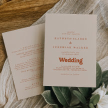 Casamento Formal Simples Terracota Frente e Verso