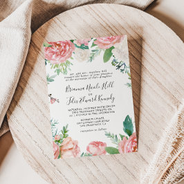 Convite Casamento Formal Tropical Ilustrado